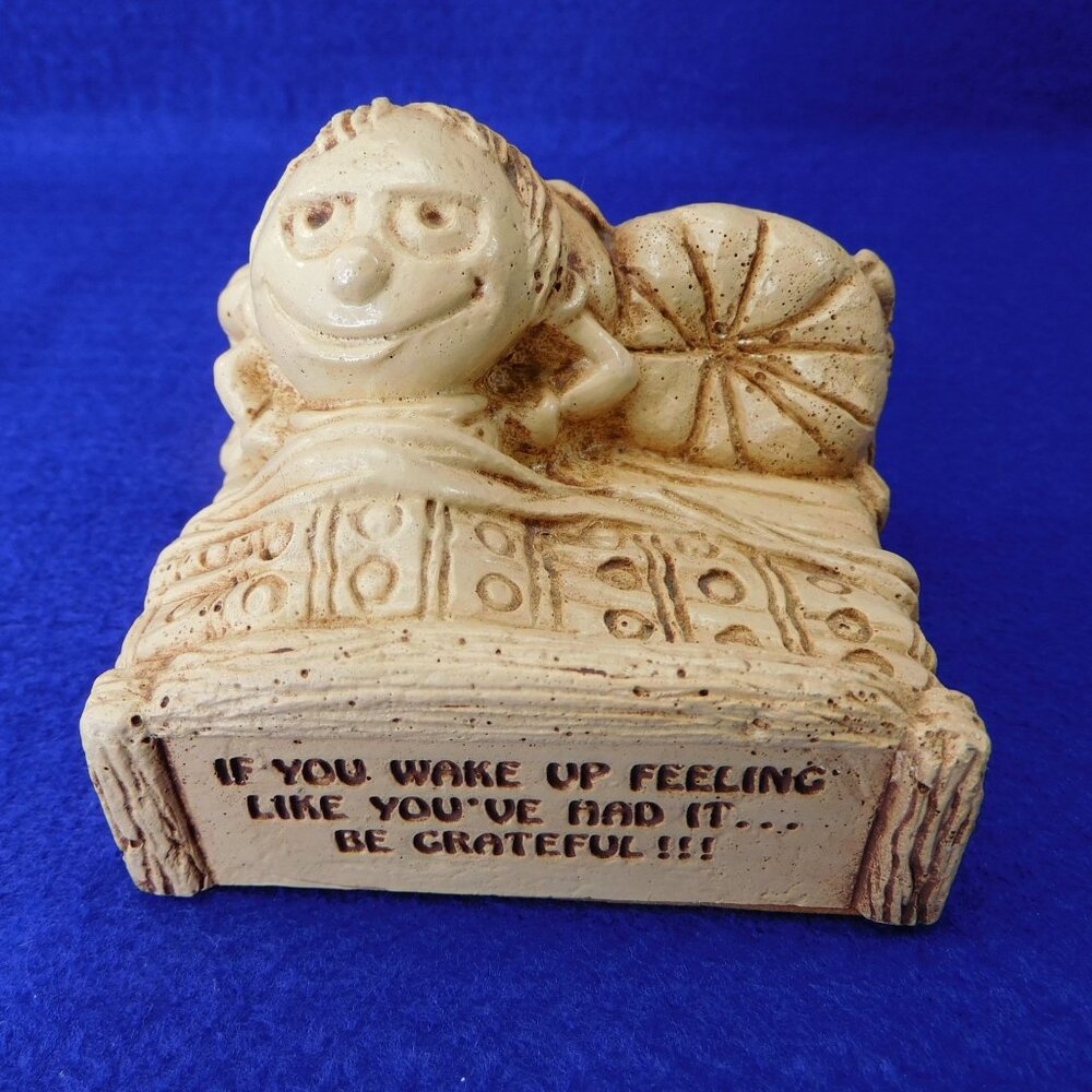 Naughty Vintage Figurine Man in Bed by Paula 1974 W-377